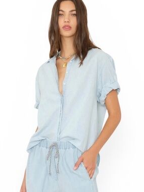 NWT Xirena Channing Shirt in Air Blue XS
